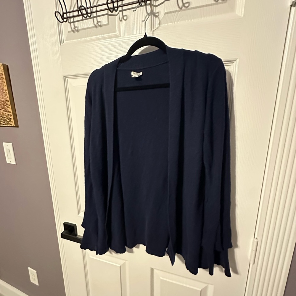 JCREW Flare Sleeve Blue Cardigan - L